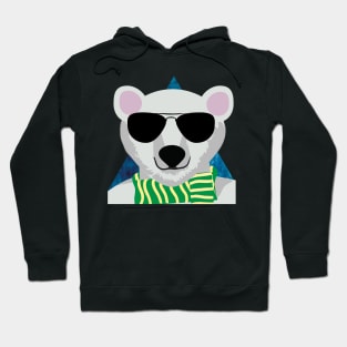 The sunglasses white bear Hoodie